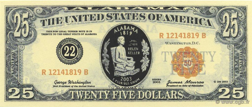 25 Dollars STATI UNITI D AMERICA  2003  FDC