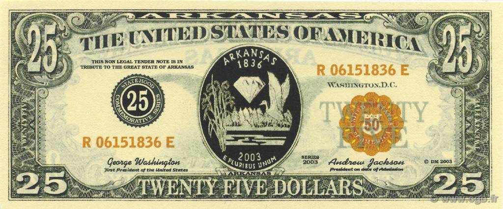 25 Dollars UNITED STATES OF AMERICA  2003  UNC
