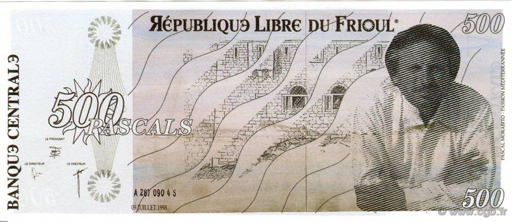 500 Pascals FRANCE regionalismo e varie  1998  FDC