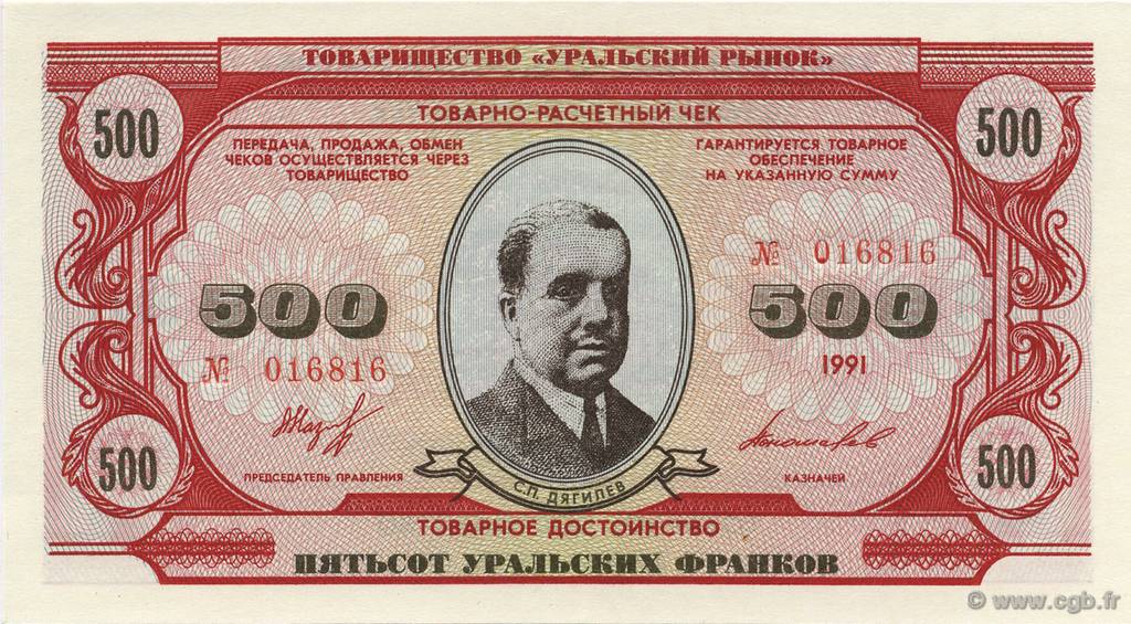500 Francs-Oural RUSSLAND  1991  ST