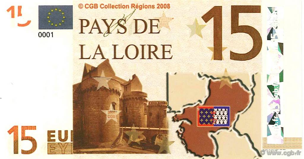 15 Euro FRANCE régionalisme et divers  2008  NEUF