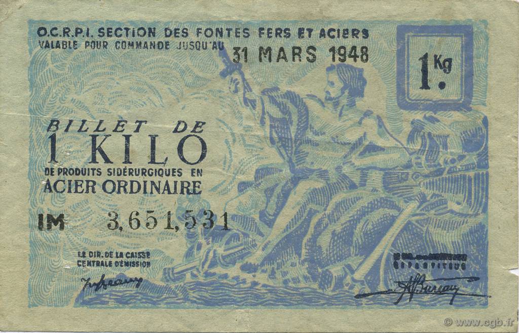 1 Kilo FRANCE regionalismo y varios  1940  MBC