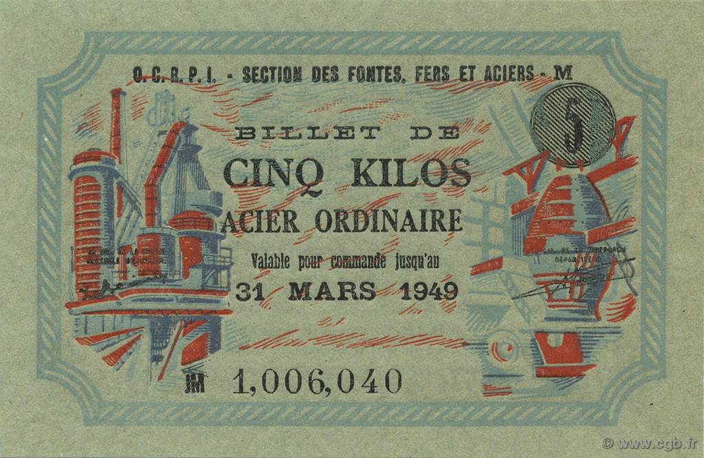 5 Kilos FRANCE régionalisme et divers  1940  NEUF