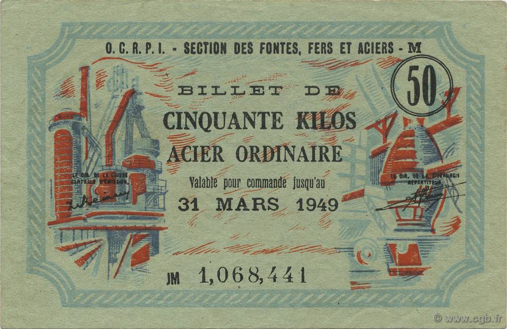 50 Kilos FRANCE regionalismo e varie  1940  SPL+