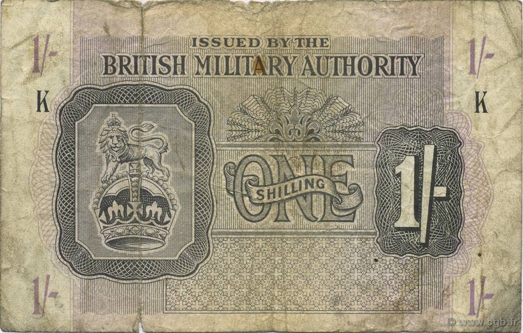 1 Shilling ENGLAND  1943 P.M002 fS