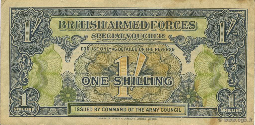 1 Shilling ENGLAND  1946 P.M011 VF
