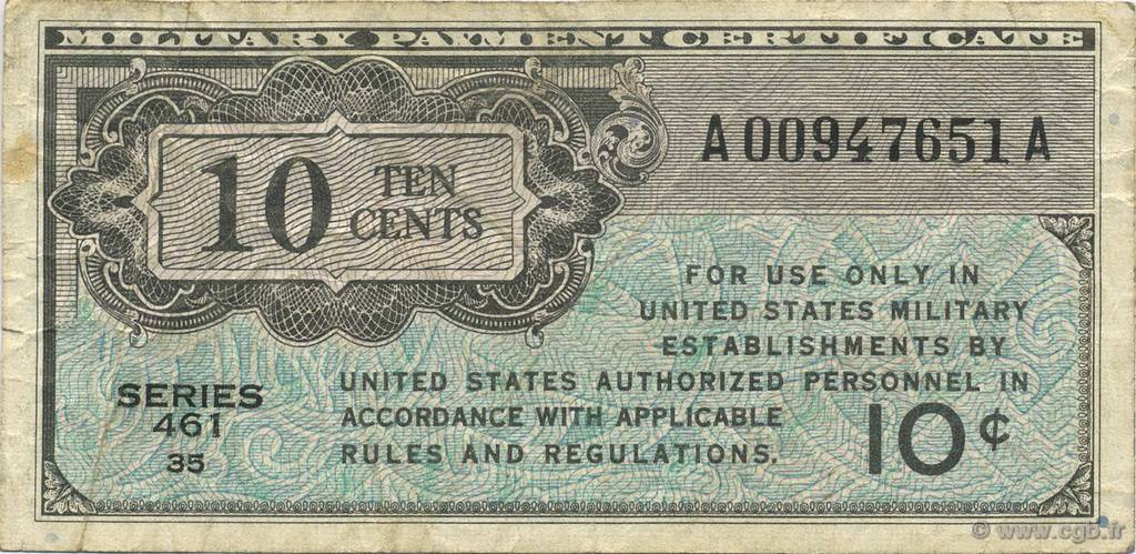 10 Cents ESTADOS UNIDOS DE AMÉRICA  1946 P.M002 MBC
