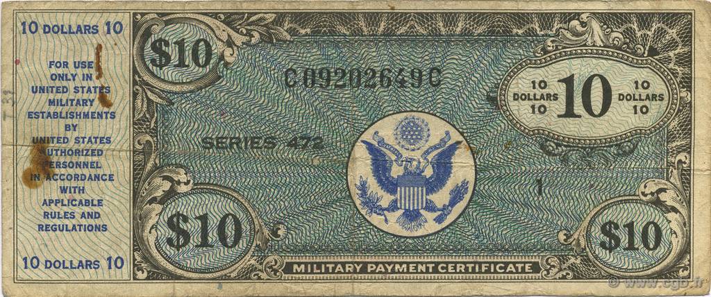 10 Dollars ÉTATS-UNIS D AMÉRIQUE  1948 P.M021 pr.TB