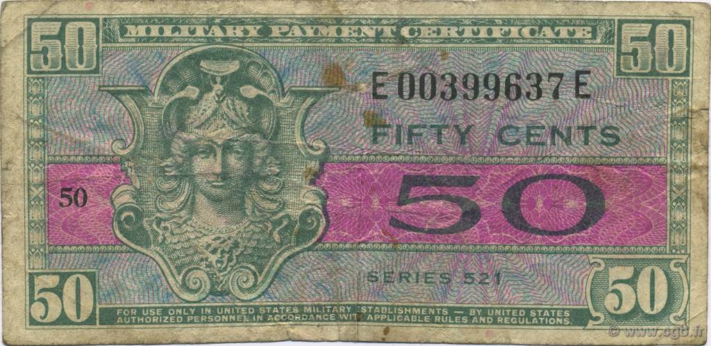 50 Cents UNITED STATES OF AMERICA  1954 P.M032 VG