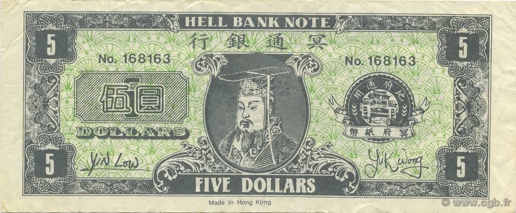 5 Dollars CHINE  1990  TTB