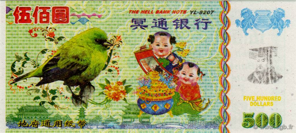 500 Dollars CHINA  2008  ST