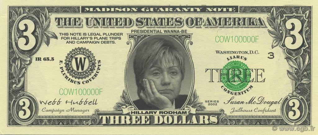 3 Dollars UNITED STATES OF AMERICA  2002  UNC