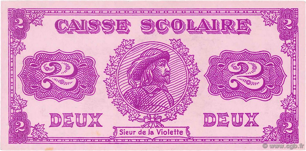 2 Dollars Scolaire - PTT - Théâtre CANADA  1920  VF - XF