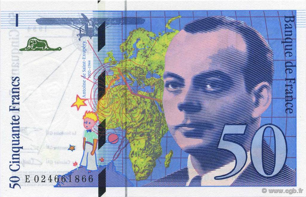 50 Francs SAINT-EXUPÉRY modifié FRANCE  1994 F.73.01d pr.NEUF