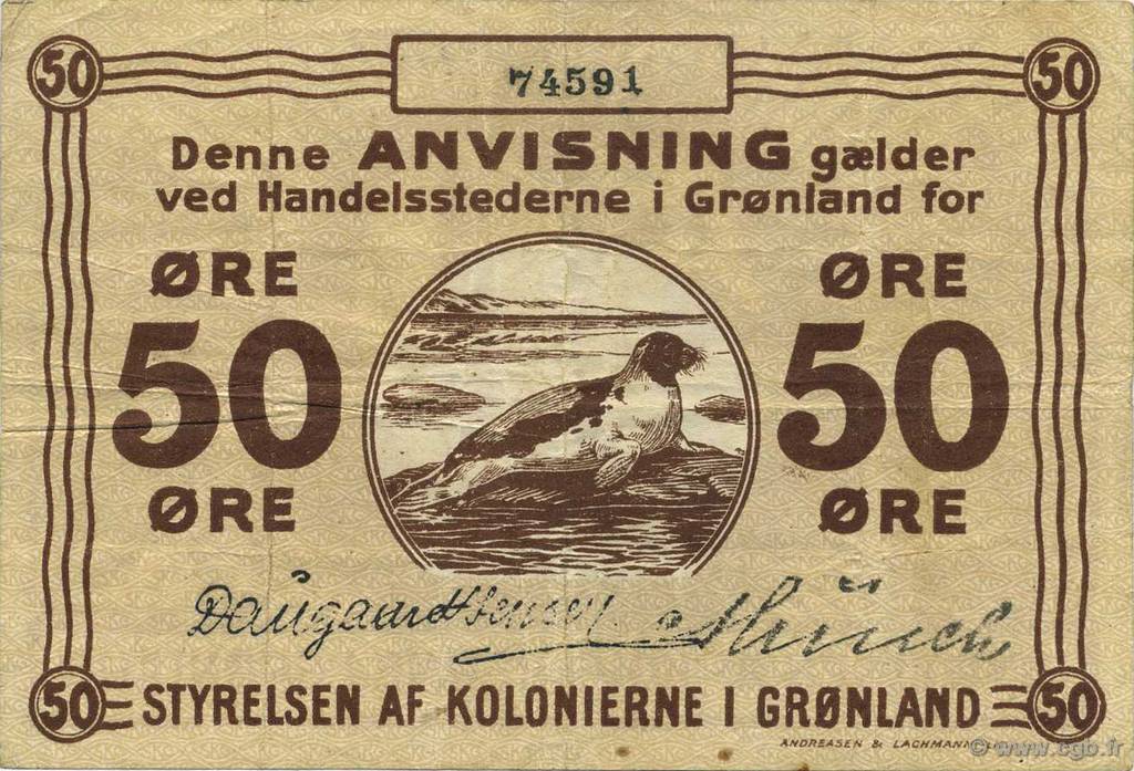 50 Ore GROENLANDIA  1913 P.12 BB
