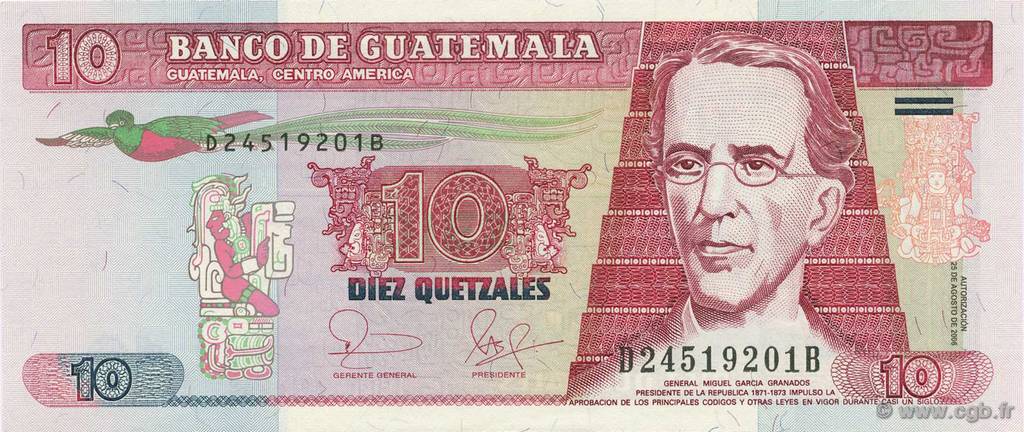 10 Quetzales GUATEMALA  2006 P.111a UNC