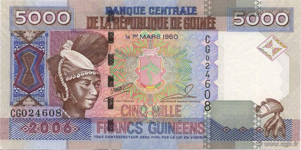 5000 Francs GUINEA  2006 P.41 ST
