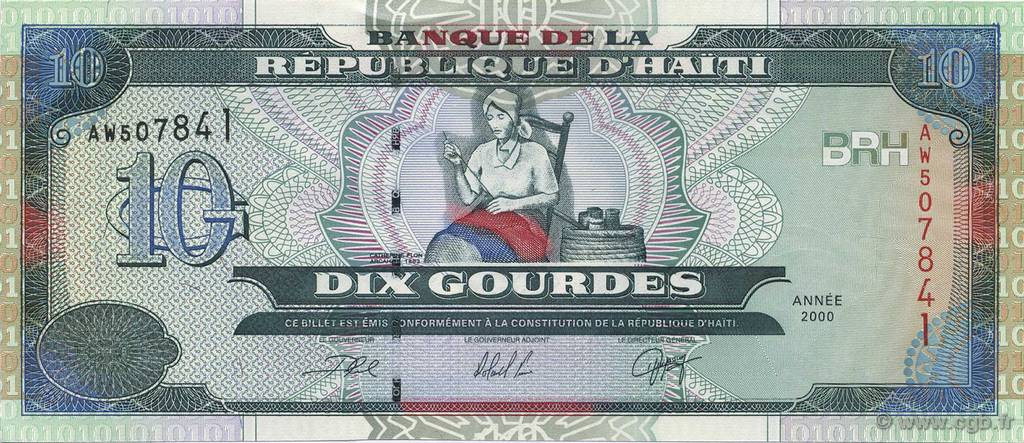 10 Gourdes HAITI  2000 P.265a UNC