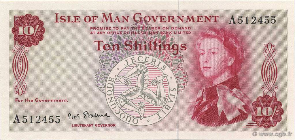 10 Shillings ÎLE DE MAN  1961 P.24b FDC