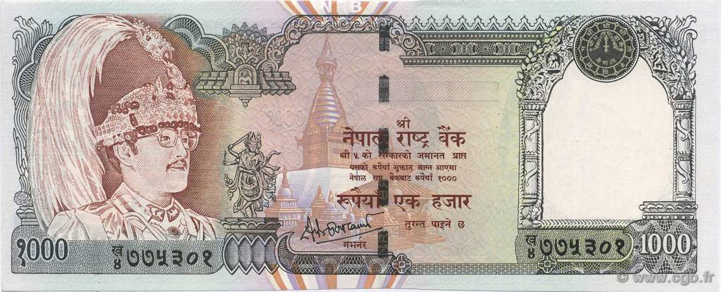 1000 Rupees NEPAL  2000 P.44 ST