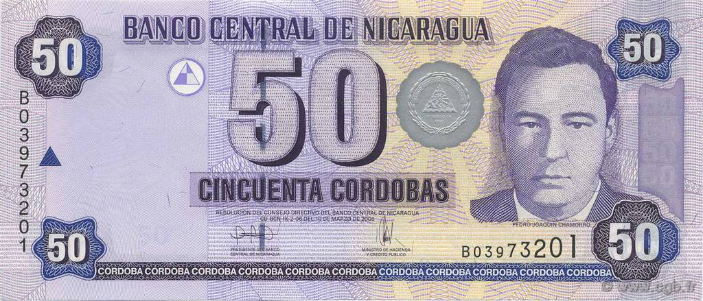 50 Cordobas NICARAGUA  2006 P.198 FDC