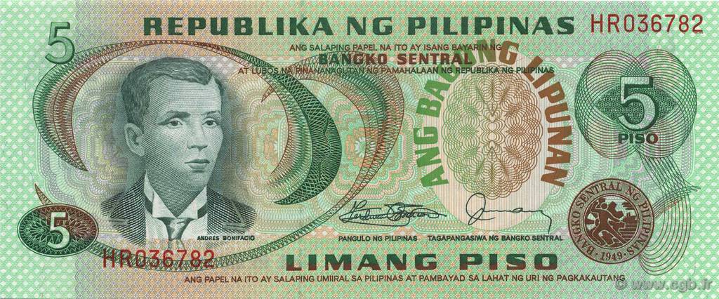5 Pesos PHILIPPINES  1978 P.160d UNC