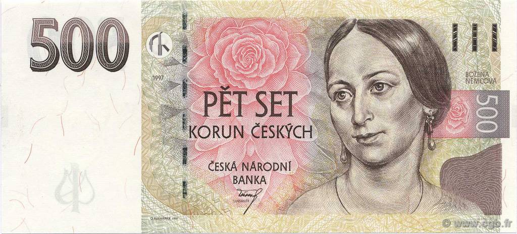 500 Korun CZECH REPUBLIC  1997 P.20 UNC
