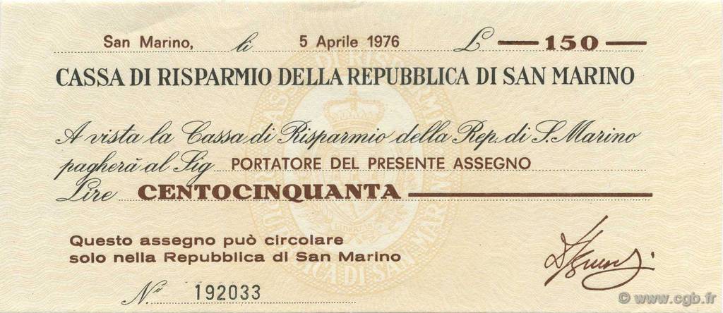 150 Lires SAN MARINO  1976 PS.101 FDC