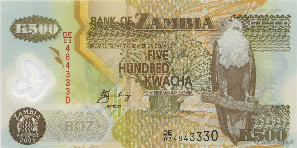500 Kwacha ZAMBIE  2005 P.43d NEUF