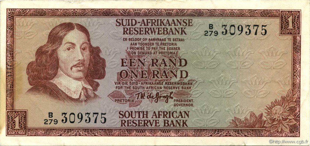 1 Rand SOUTH AFRICA  1973 P.116a VF