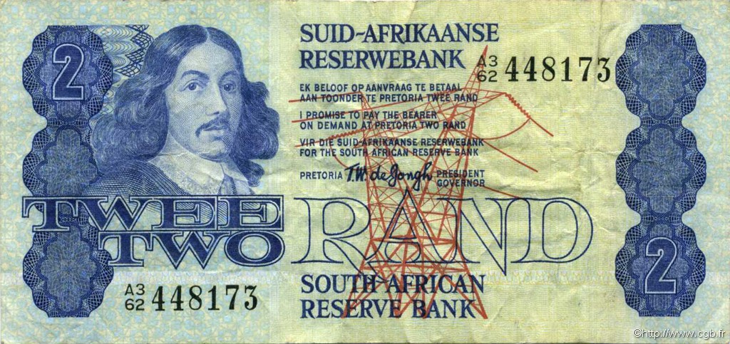 2 Rand SOUTH AFRICA  1978 P.118a VF