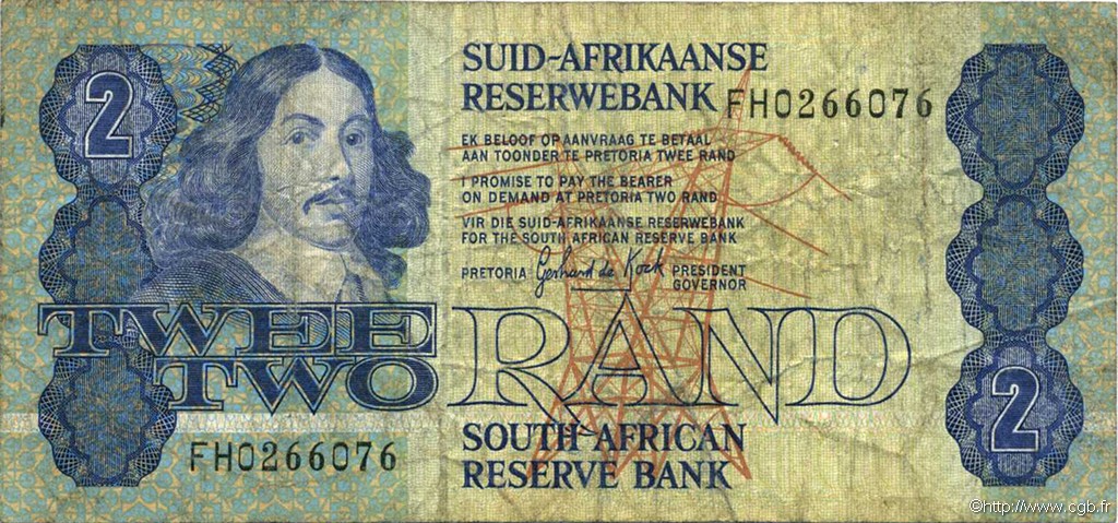 2 Rand AFRIQUE DU SUD  1981 P.118c B+