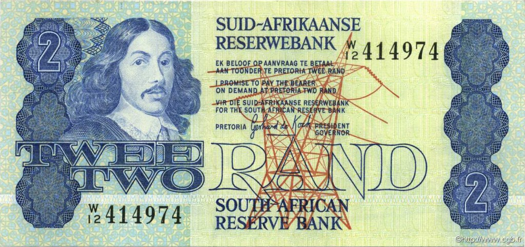 2 Rand SOUTH AFRICA  1981 P.118c UNC-