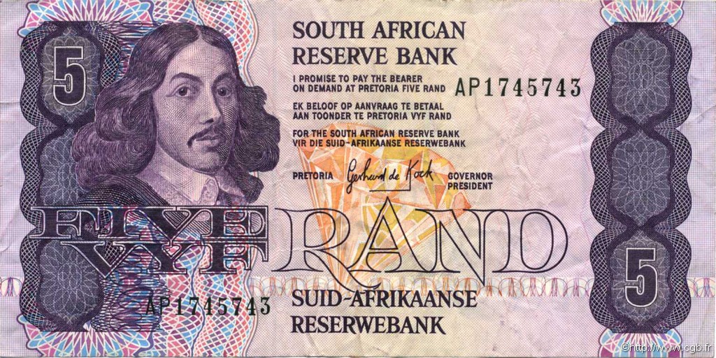 5 Rand SUDÁFRICA  1981 P.119d MBC