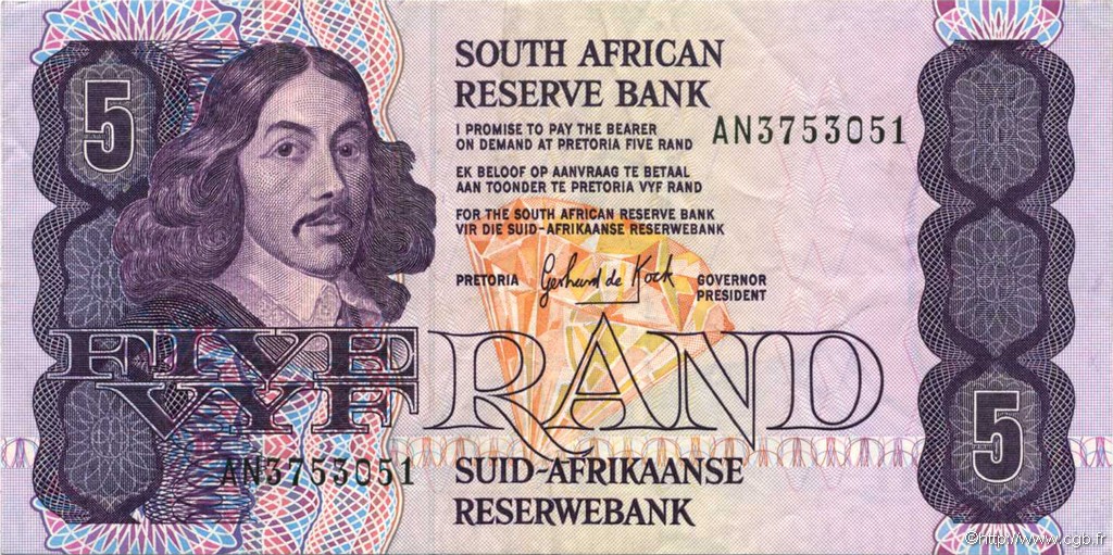 5 Rand SUDÁFRICA  1981 P.119d MBC