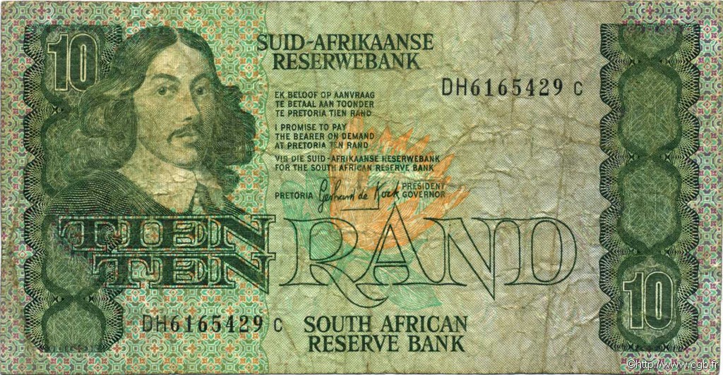 10 Rand SUDÁFRICA  1982 P.120c RC+