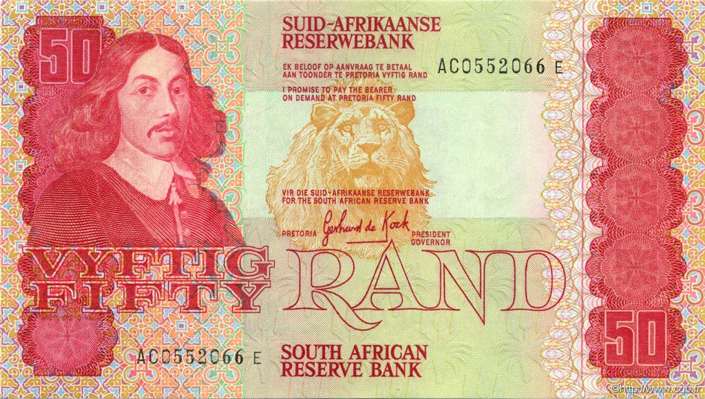 50 Rand SOUTH AFRICA  1984 P.122a UNC-