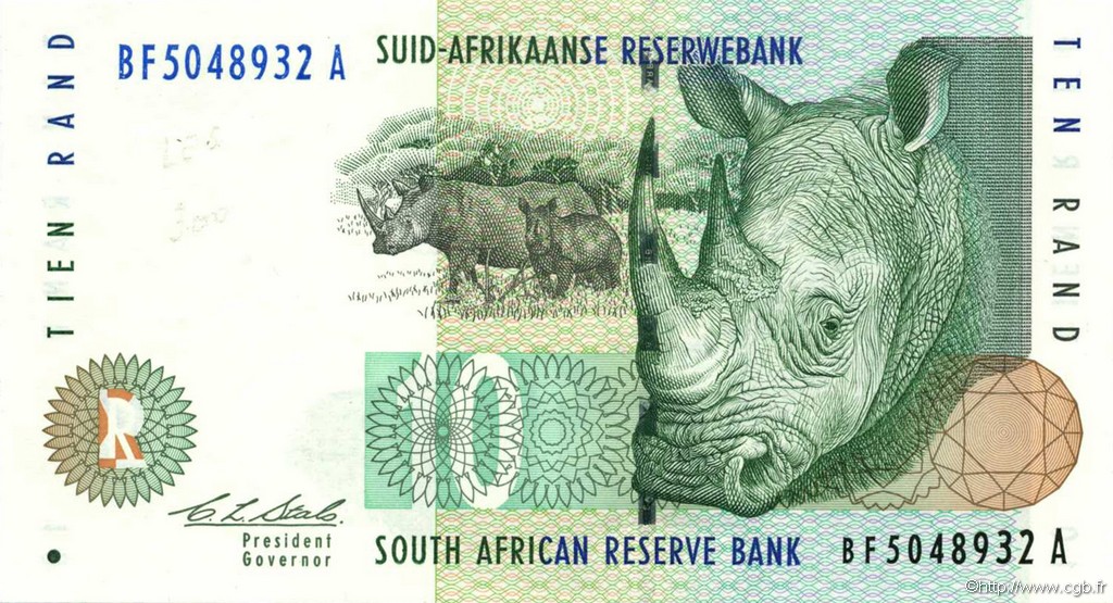 10 Rand AFRIQUE DU SUD  1993 P.123a pr.NEUF