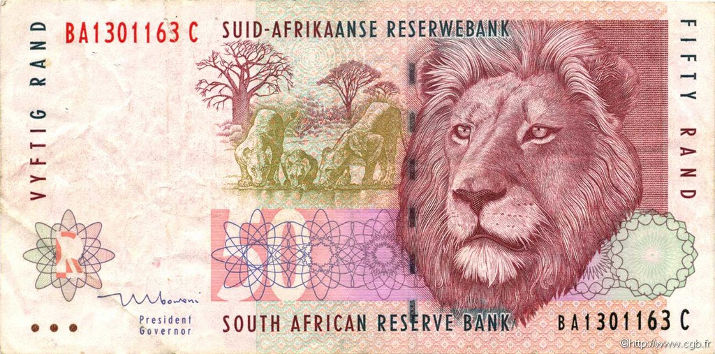 50 Rand SUDAFRICA  1999 P.125c BB