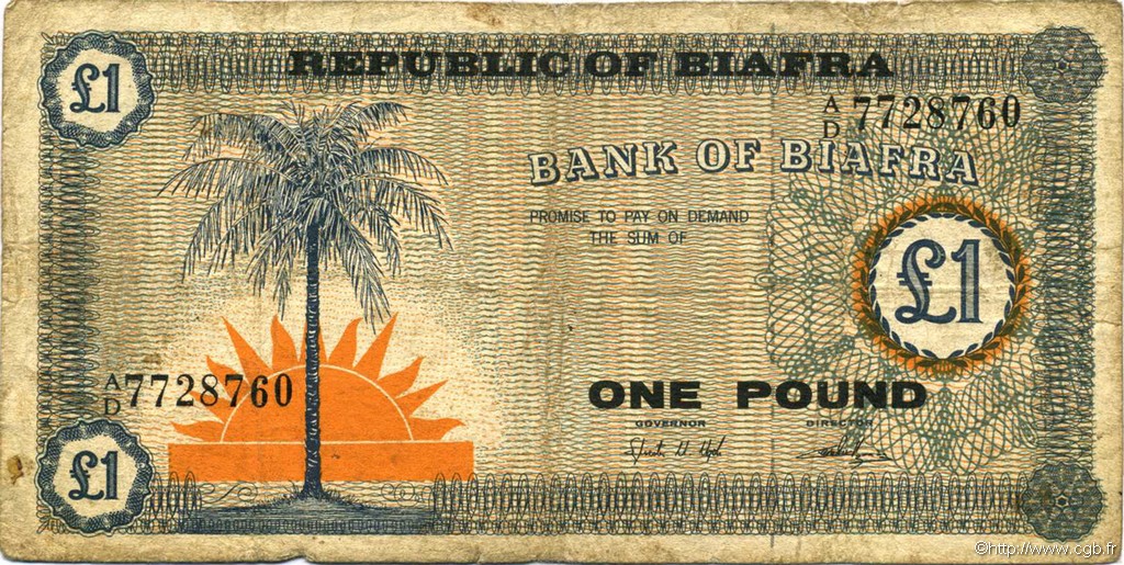1 Pound BIAFRA  1967 P.02 BC