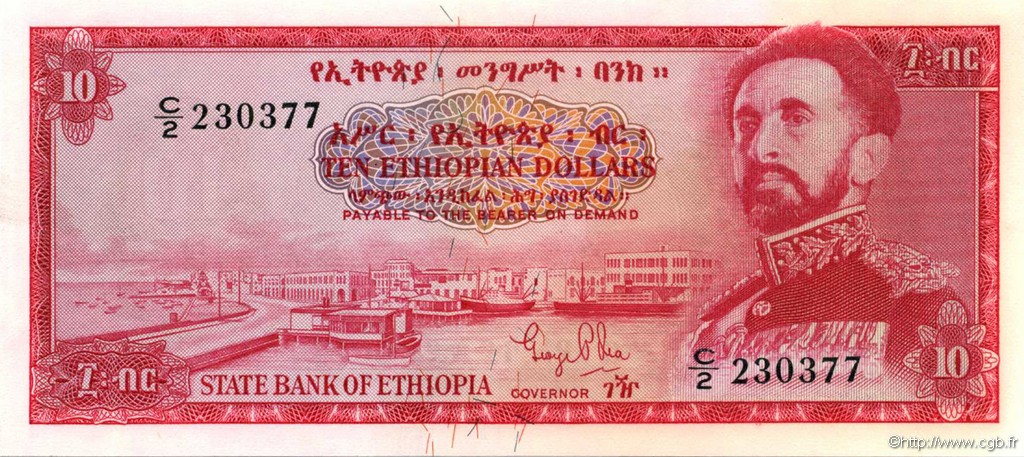 10 Dollars ÄTHIOPEN  1961 P.20a ST