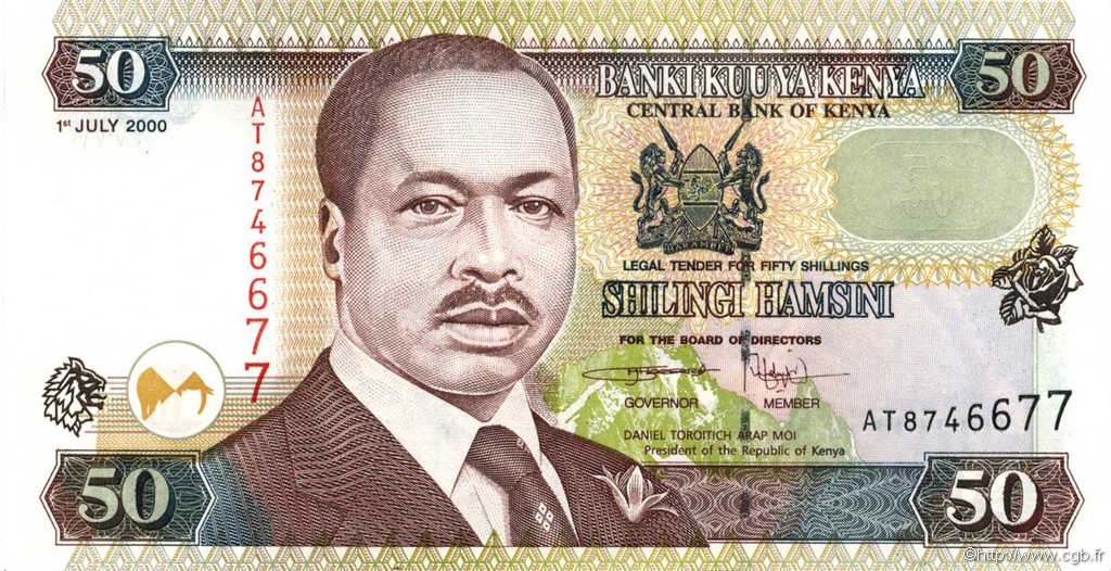 50 Shillings KENYA  2000 P.36e UNC