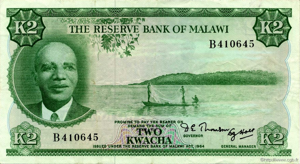 2 Kwacha MALAWI  1971 P.07a VF+