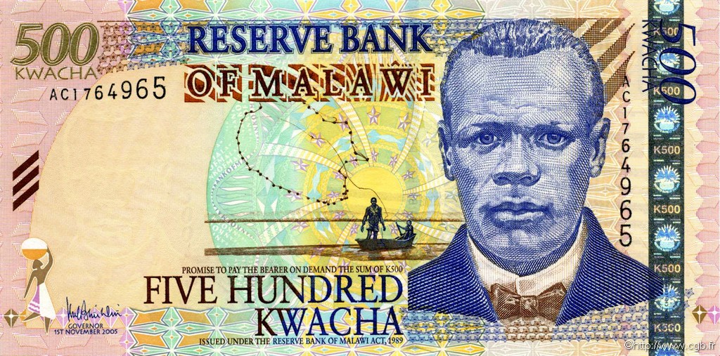 500 Kwacha MALAWI  2005 P.56a ST