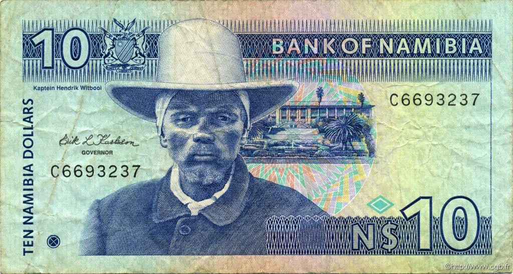 10 Dollars NAMIBIA  1993 P.01 VF-