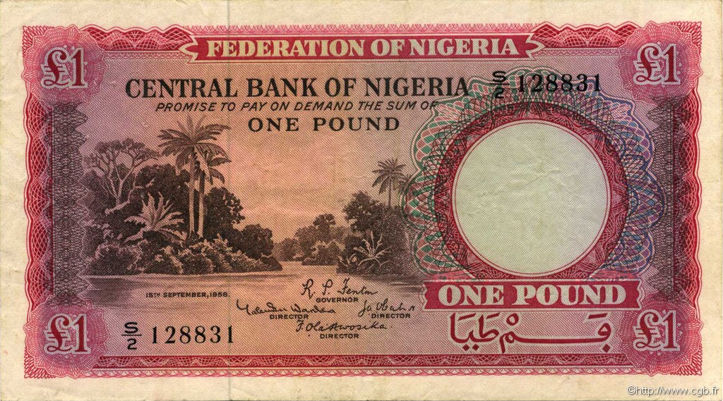 1 Pound NIGERIA  1958 P.04 VF