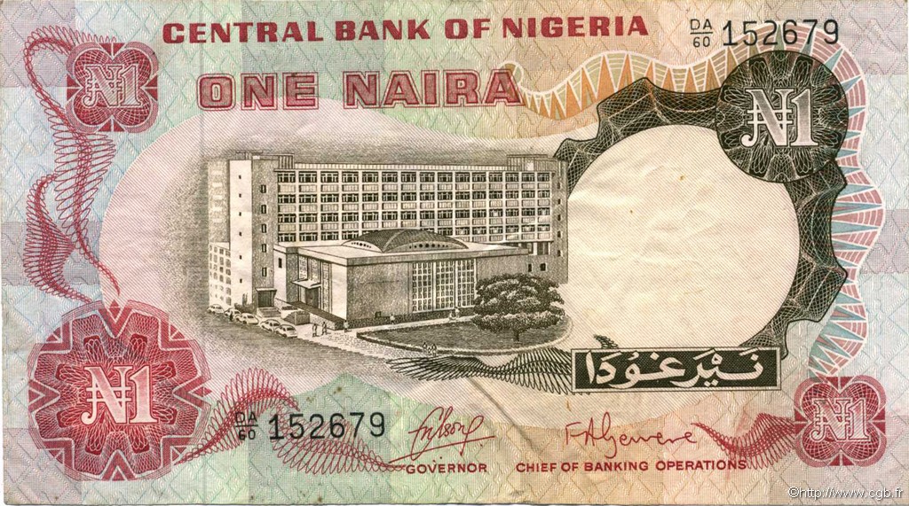 1 Naira NIGERIA  1973 P.15a SS