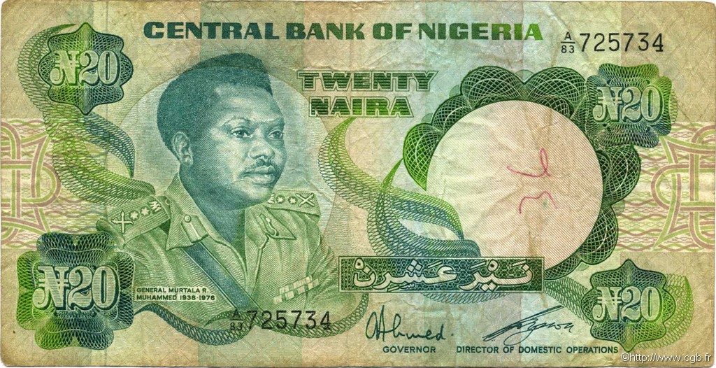 20 Naira NIGERIA  1984 P.26a fS