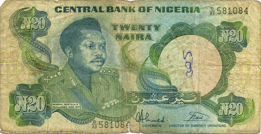 20 Naira NIGERIA  1984 P.26b RC