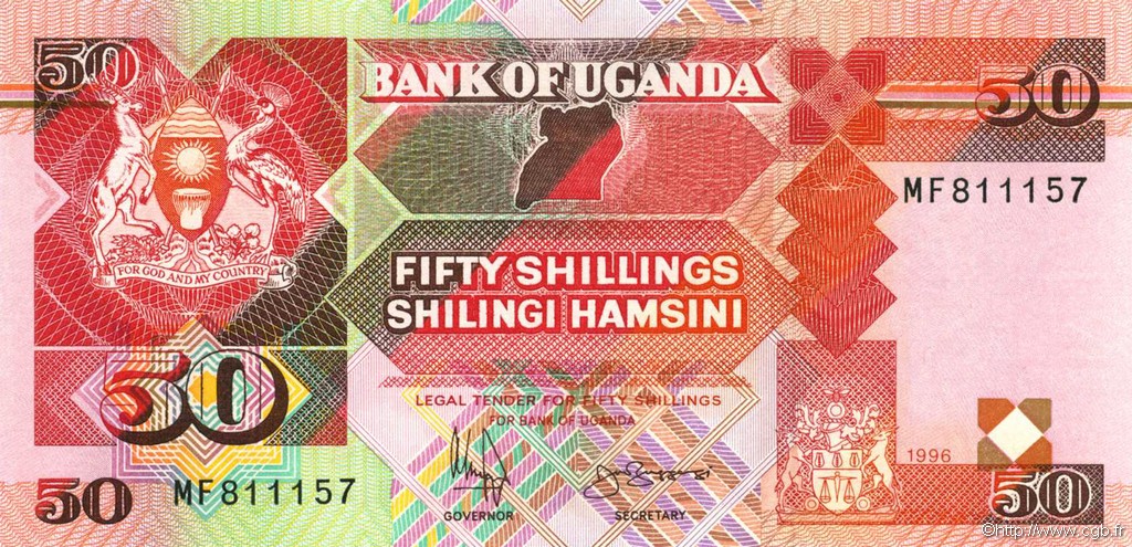 50 Shillings UGANDA  1994 P.30c UNC